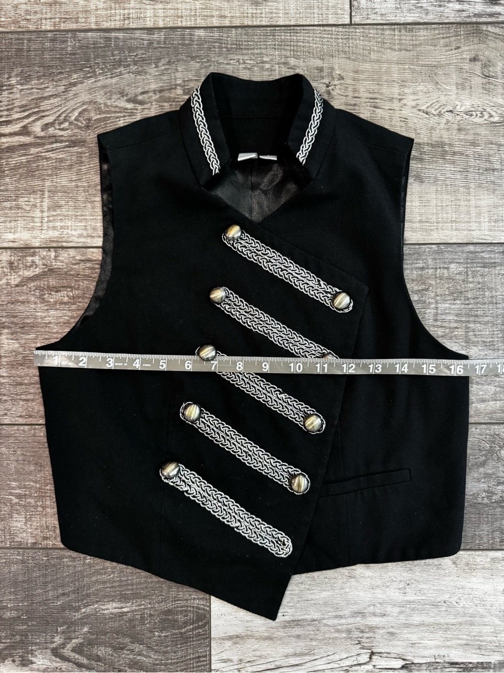 GO International Black Vest with Silver details Size Small - Picture 5 of 7